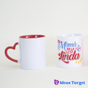 Tazas de color con cuchara